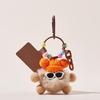 Cute Rex Rabbit Fur Coal Ball Keyring & Bag Charm