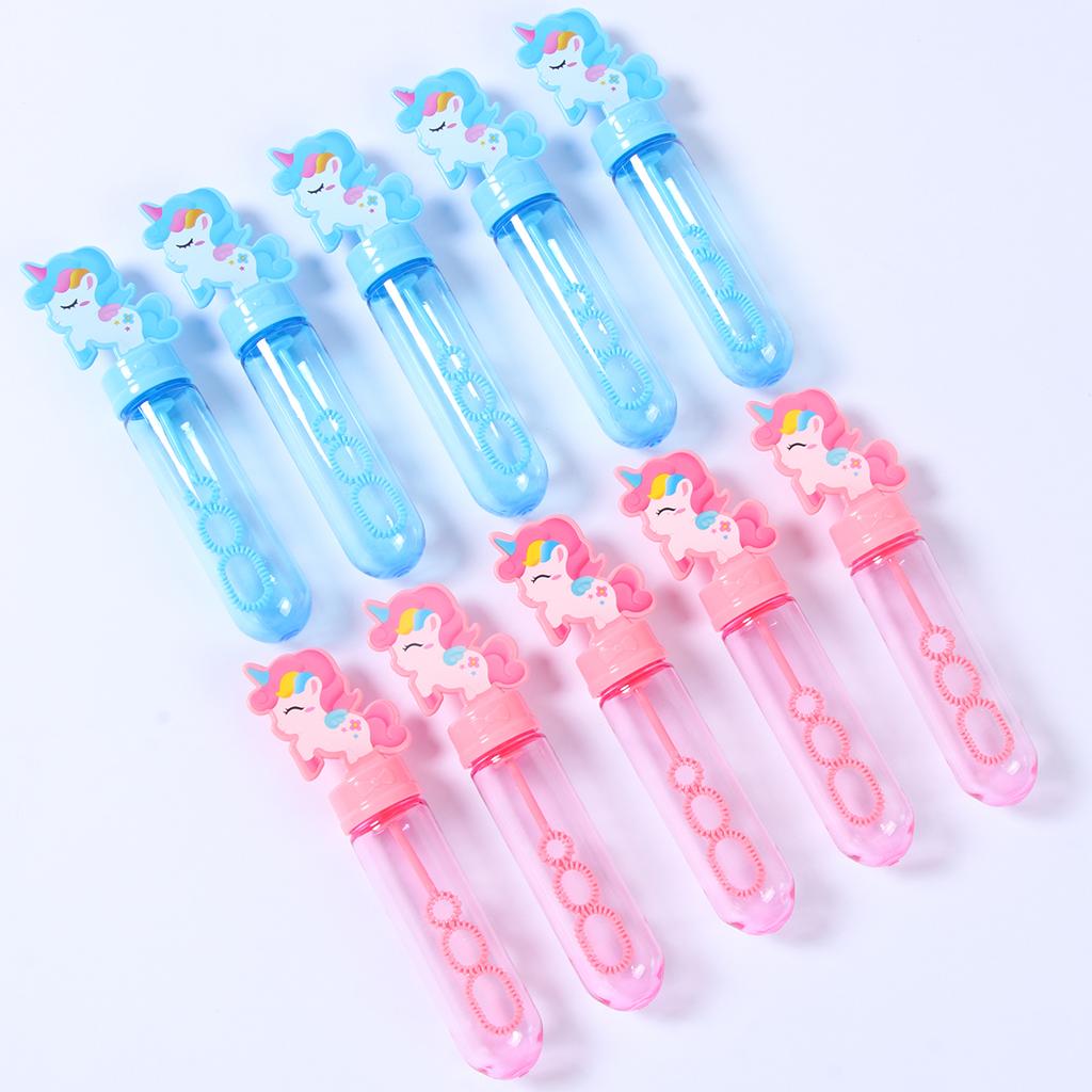 Blue Pink Unicorn Bubble Tube Soap Bottle Unicorn Birthday Party Decor Kids Favors Toys for Guests Gifts Baby Shower