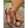 Fashion Retro Women Sandals Soft Sole Casual Girl Ugly Cute Shoes Summer New Flat Heel Peep Toe Sandals Minimalist Women's Rome Shoes