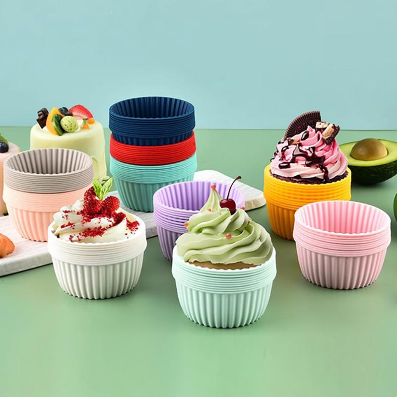 2Pcs Silicone Cake Mold For Muffin Cupcake Baking Food Grade Silicone Bagels Pan For Baking Non Stick Mini Cupcake Mould