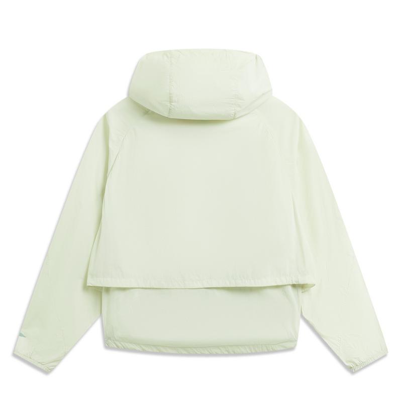 Li Ning Outdoor CF Water-Resistant Lightweight Cooling UPF 50+ Sun Protection Jacket Women jackets White Green AFDW208-3