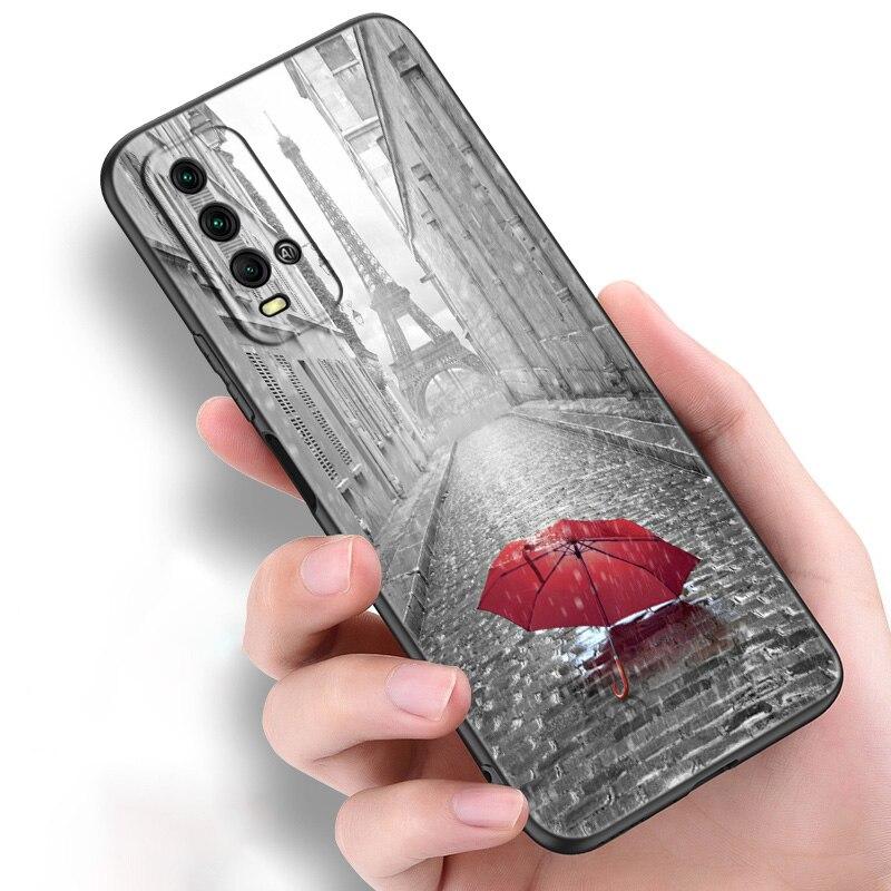 Liebe Paris Eiffelturm Silikon Telefon Fall Für Xiaomi Redmi Hinweis 11 10 9 8 Pro 11T 10T 10S 9S 8T 9 9A 9C 9T Schwarz Soft Cover