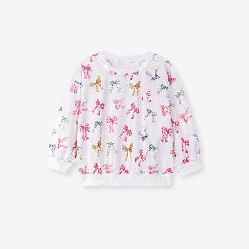 Little Maven European and American Style Children s Sweatshirt, Cute Bow Children s Sweatshirt, Autumn Baby Top K5025 7Y(140cm.)