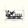 Unique Handcrafted Hummingbird Metal Sign Custom House Number Art Sturdy Indoor Outdoor Reusable Home Gift