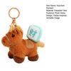 Fluffy Keychain Pendant Plush Horse Zodiac Key Chain with Lucky Bag Orange Decoration Backpack Keys Desktop Ornament