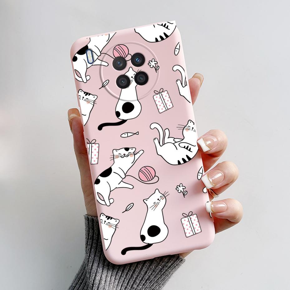 Case For Honor 50 Lite Cover on Huawei Nova 8i Phone Case Cute Rabbit Panda Painted Soft Back Cover For Honor50 Lite Nova8i Capa