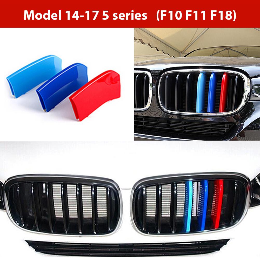 3 pezzi M Power Strisce Trim Griglia Anteriore Auto da Corsa Per BMW E46 E90 E91 E92 E93 F30 E60 E61 F10 G30 G20 F07 F11 F18 Performance