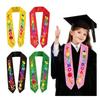 Preschool Graduation Sash With Colorful Patterns For Kids Ceremony Decoration Soft Fabric Stole Graduation Accessory