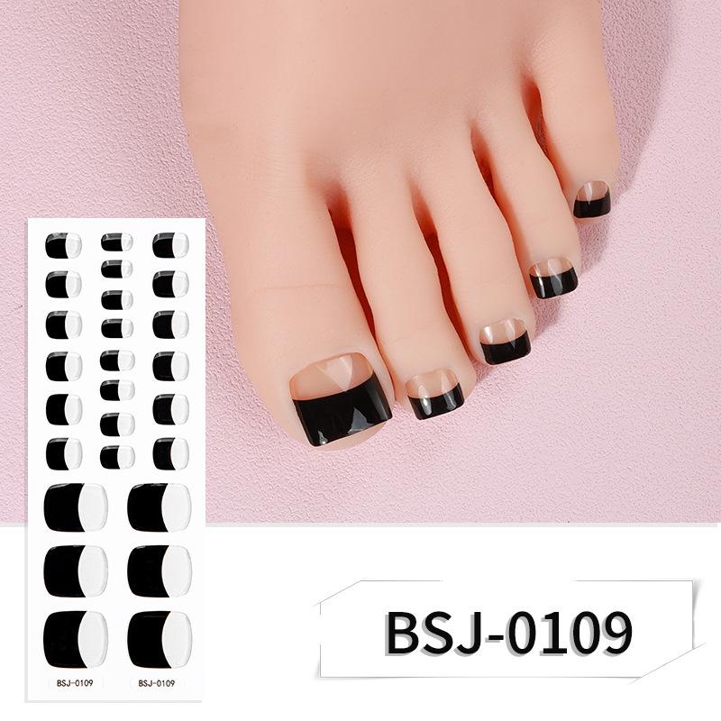 Semi-solid Gel Manicure Stickers, Toenail Stickers, Onion Pink Pearlescent Gradient Flash Semi-solid Nail Stickers