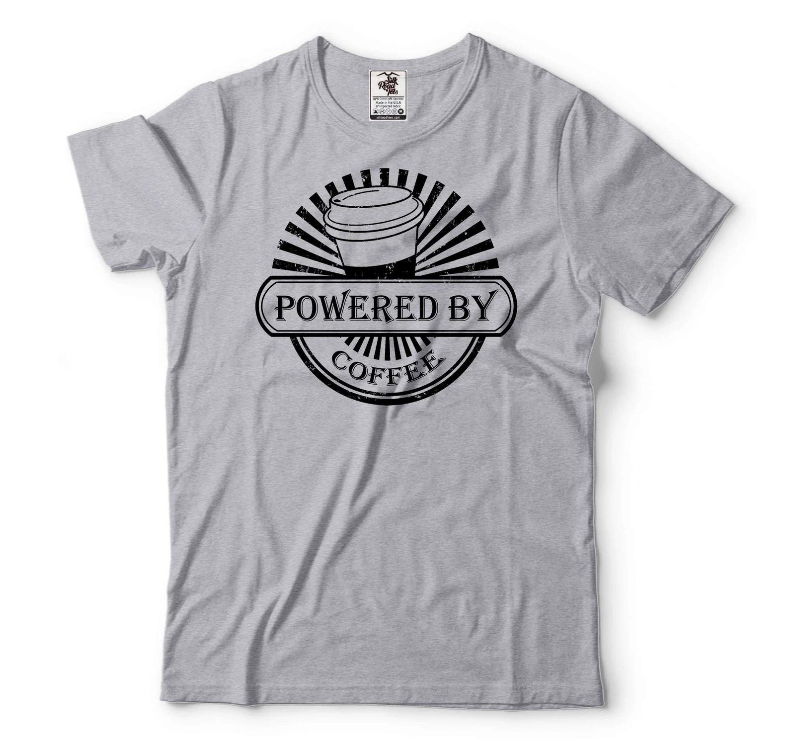 Футболка  Заряжено кофе  Футболка для любителя кофе Мужская Женская Забавная футболка Для него Для нее M