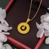 Authentic Vietnam Gold Filigree Peace Buckle Necklace - Retro Elegant Clavicle Chain Gift