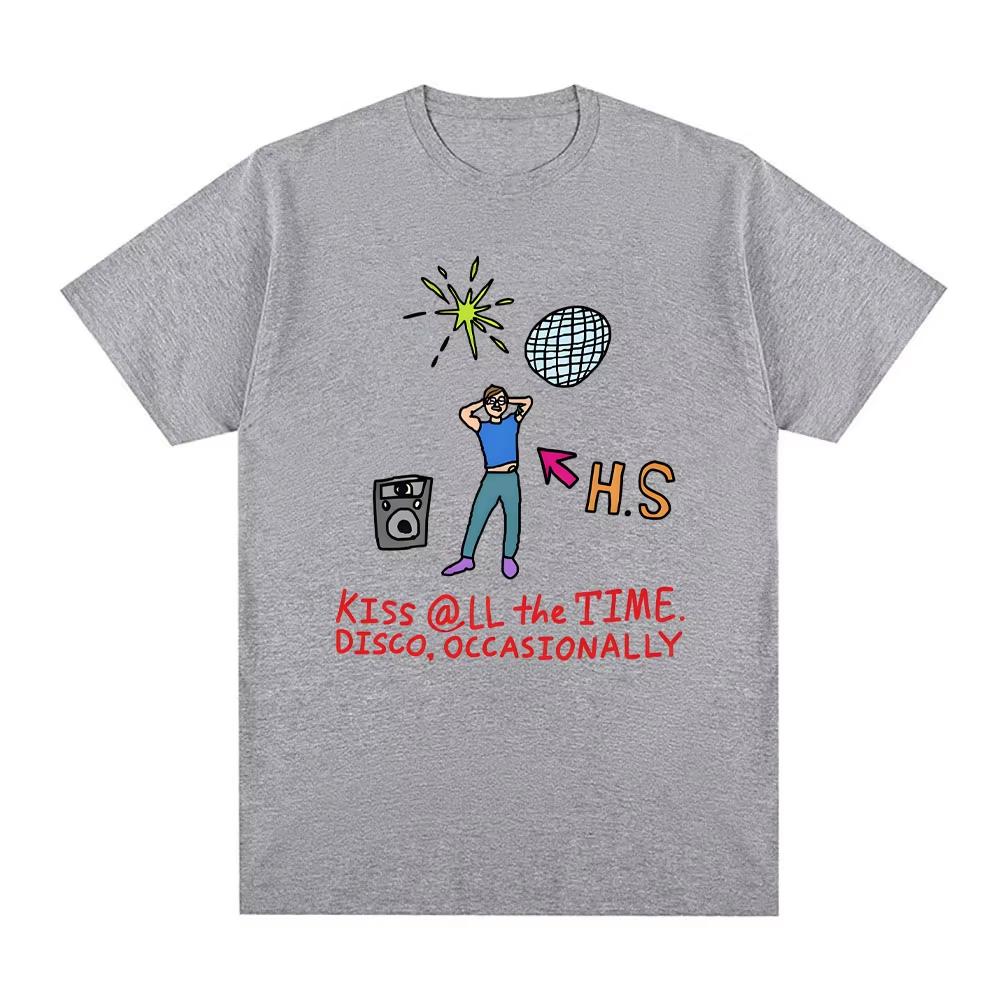 Kiss All The Time Disco Occasionally Unisex Classic Classic T-Shirt HarryStyle Pure Cotton Tees Roupas Femininas Anime Clothing