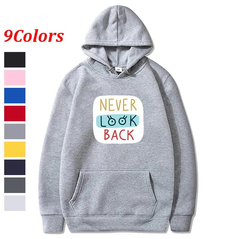 Autumn Fleece Korean Fashion Finger Heart Solid Color Long Sleeve Hooded Drawstring Pockets Loose Hoodie Sweatshirts Top