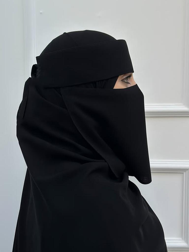 Niqab Short Pinch Eye Breathable Nida Eid Ramadan  Muslim Women Hijab Saudi Face Cover Veil Niqab