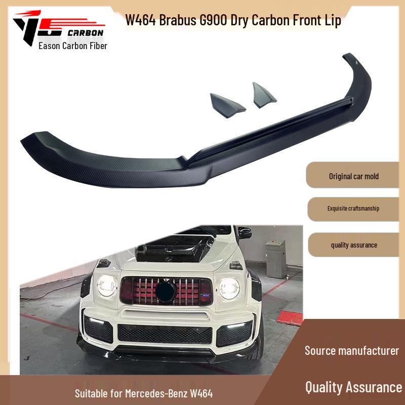 Compatible with Mercedes-Benz W464 Brabus G900 Dry Carbon Fiber Front Lip (2019-Present)