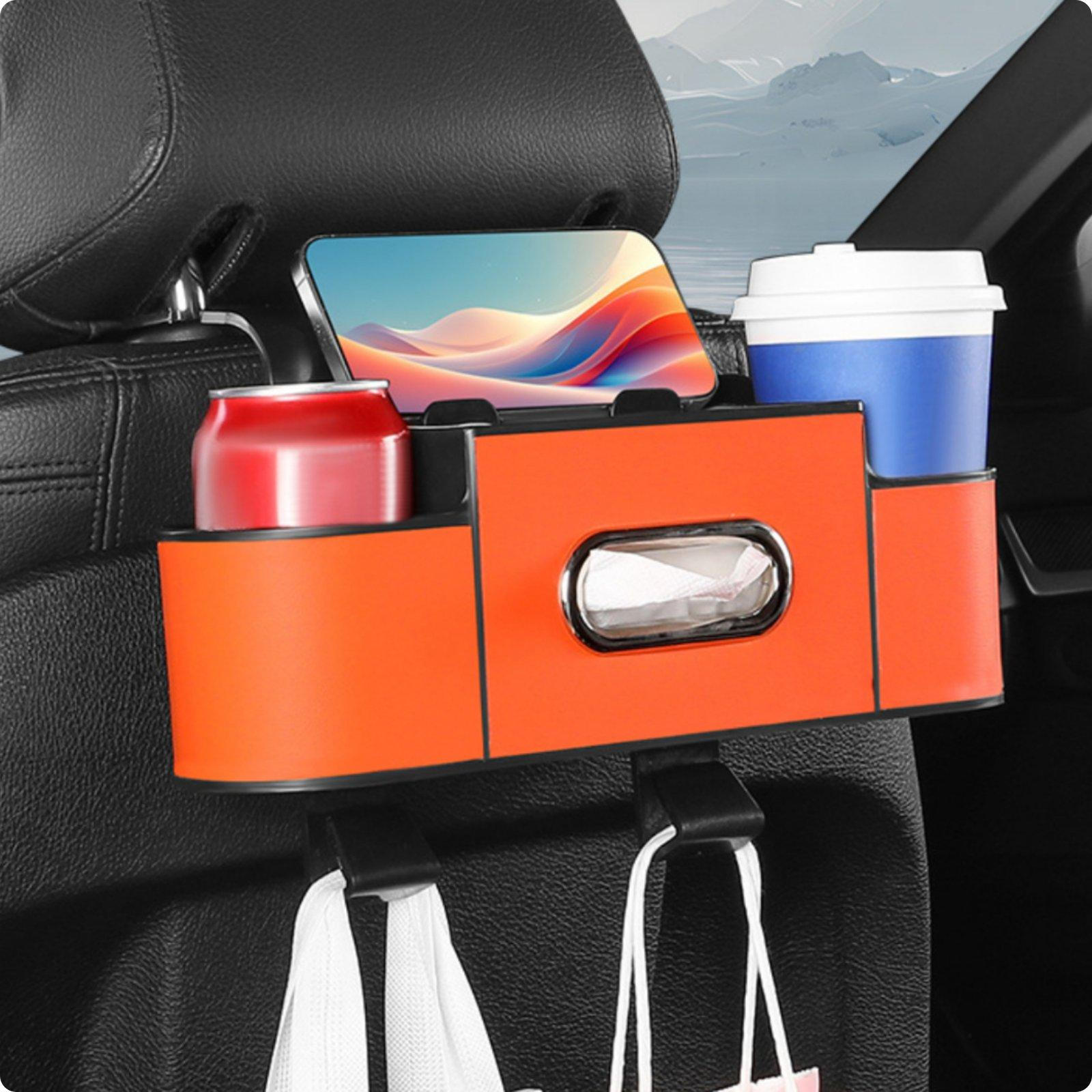 Car Backseat Storage Organizer Multifunction Back Multifunctional Automotive Tissue оранжевый