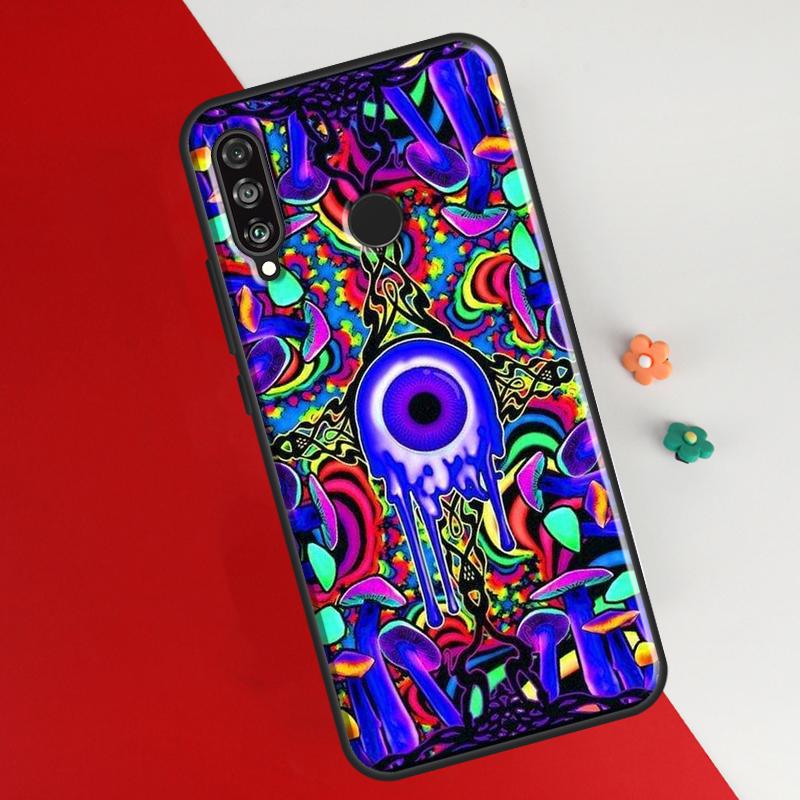 Indie Hippie Art Cover För Huawei P30 Pro P50 P20 P40 Lite P Smart 2021 Nova 5T Fodral For Honor 50 8X 10i
