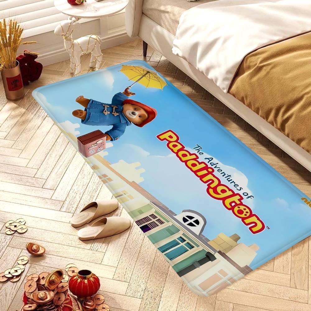 P-Paddington Bear Bathroom Mat INS Style Soft Bedroom Floor House Laundry Room Mat Anti-skid Welcome Doormat