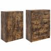 2 Piece Cabinet Set Smoked Oak 66 x 34.5 x 87 cm