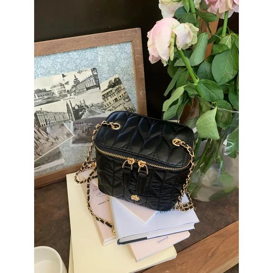 

Модные женские сумки через плечо с ромбическим шитьем, универсальные небольшие квадратные сумки из искусственной кожи, сумки через плечо с цепочкой Niche Design