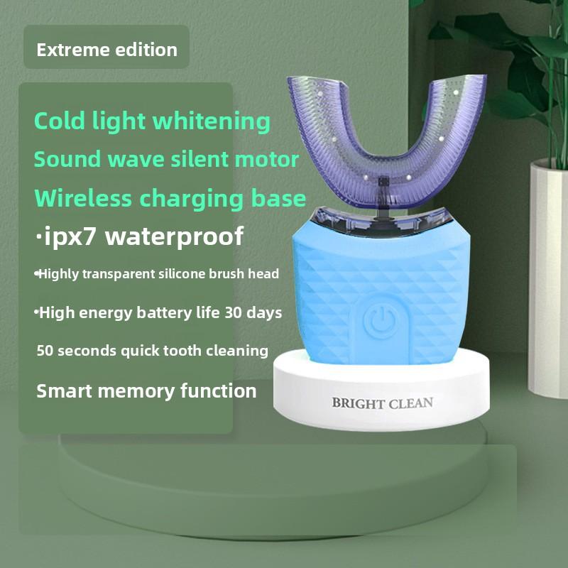 Adult U-shaped Electric Toothbrush, Sonic Soft Hair, Men's and Women's Dental Beauty Instrument, Charging, Automatic Timing Dental Scrubber