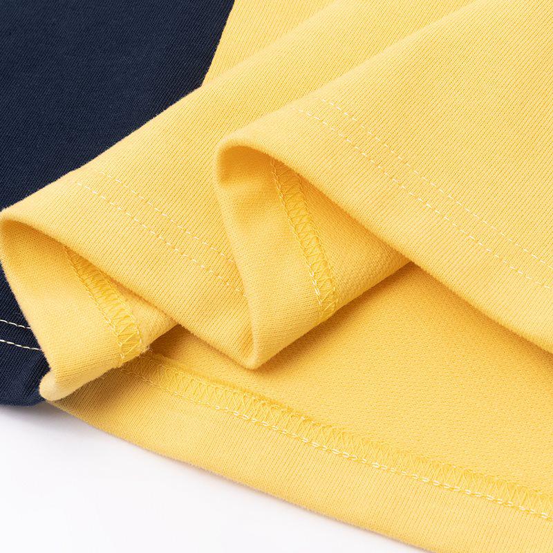 Herren Trendy Patchwork Kurzarm T-Shirt - Schwerer Stoff Rundhals Sommerbekleidung