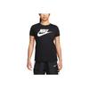 Nike Letter Logo Print American Vintage Sports Crew Neck Casual Short Sleeve T-Shirt Women Tops Black AT2784-010