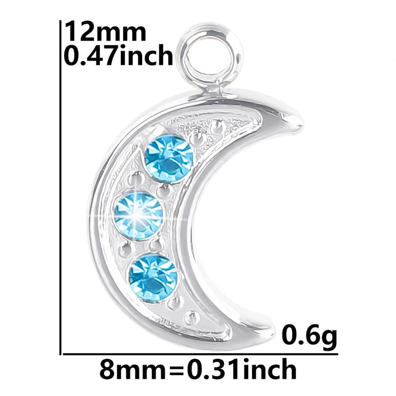 Multistyle Vintage Stainless Steel Moon Charms For Earrings Making Witchknot Pendants Breloques Acier Inoxydable Creation Bijoux