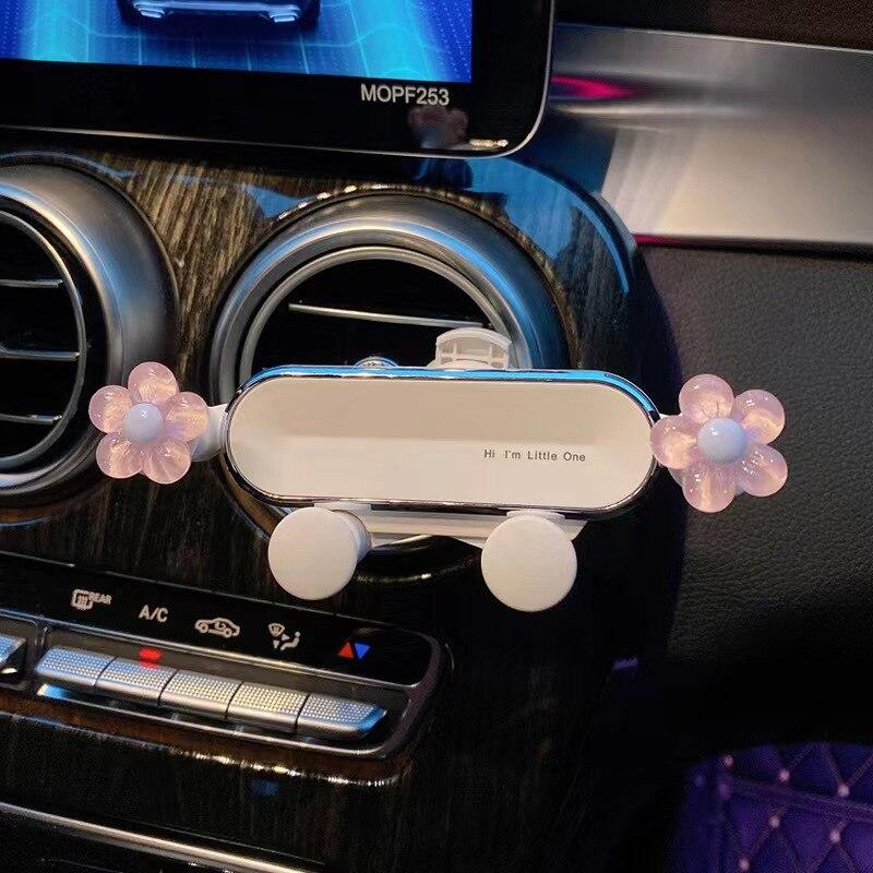 Cute Cartoon Car Mobile Phone Bracket Creative Rabbit Car Air Outlet Clip Mount Phone Navigation Fixed Support Bracket Holder