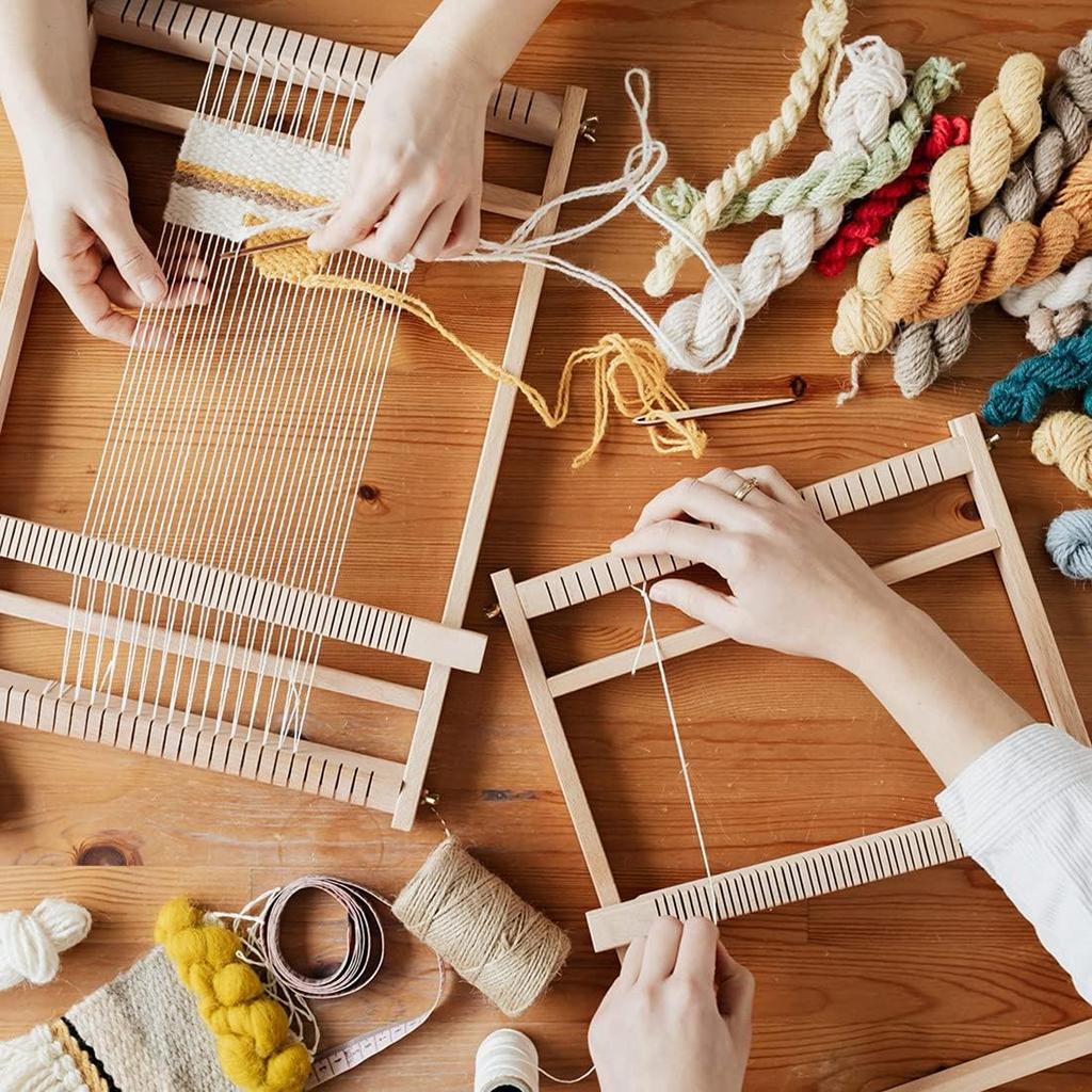 Ayasee Wooden Weaving Loom, Multi-Craft Weaving Frame to Handcraft for Kids and Beginners, 15.7 x 11.8in/ 40 x 30cm