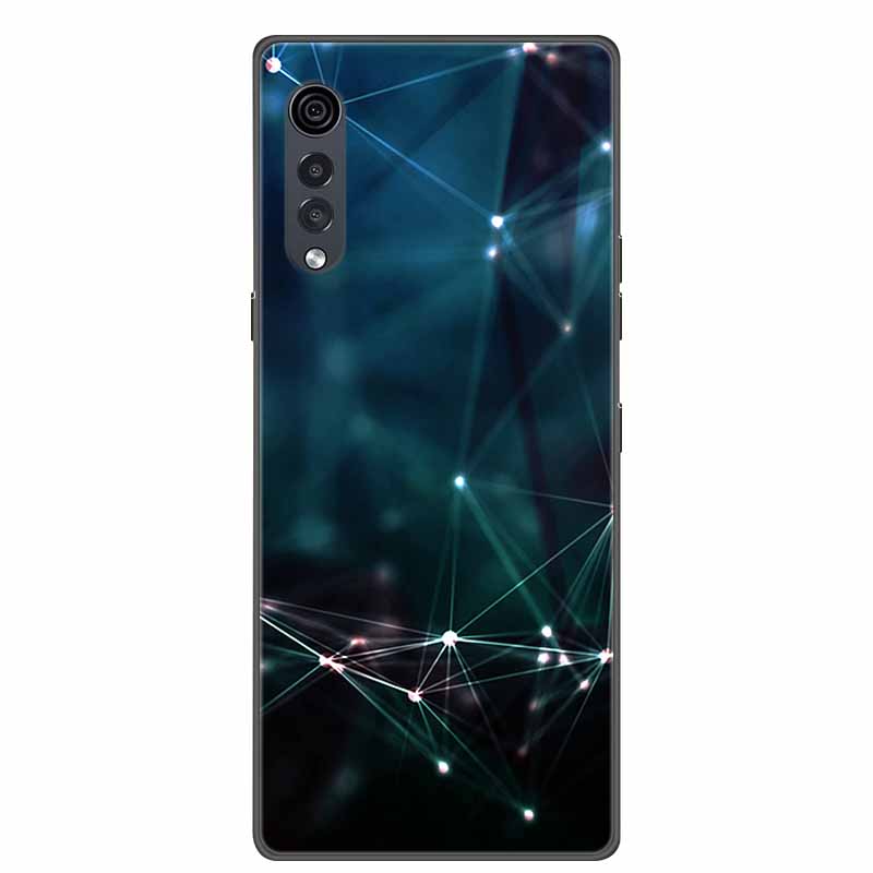 For LG Velvet Luxury Phone Case Black Soft Silicone TPU Back Cover for LGVelvet 5G Funda LMG910EMW Protector Capa Cartoon Coque