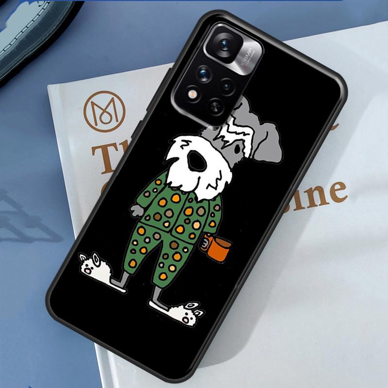 Cartoon schnauzer dog Case For Xiaomi Redmi Note 14 13 11 9 10 12 Pro 9S 10S 11S 12S Redmi 10C 12C 13C 14C Cover