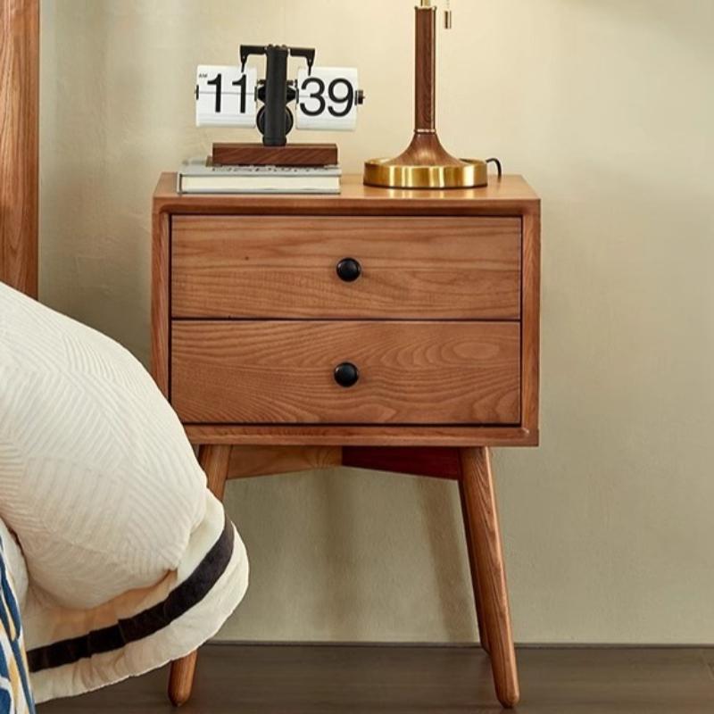Wooden Night Tables Bedside Table with Drawers Luxury Nordic Bedside Cabinet with Legs Comfortable Furniture Accessory Bedroom