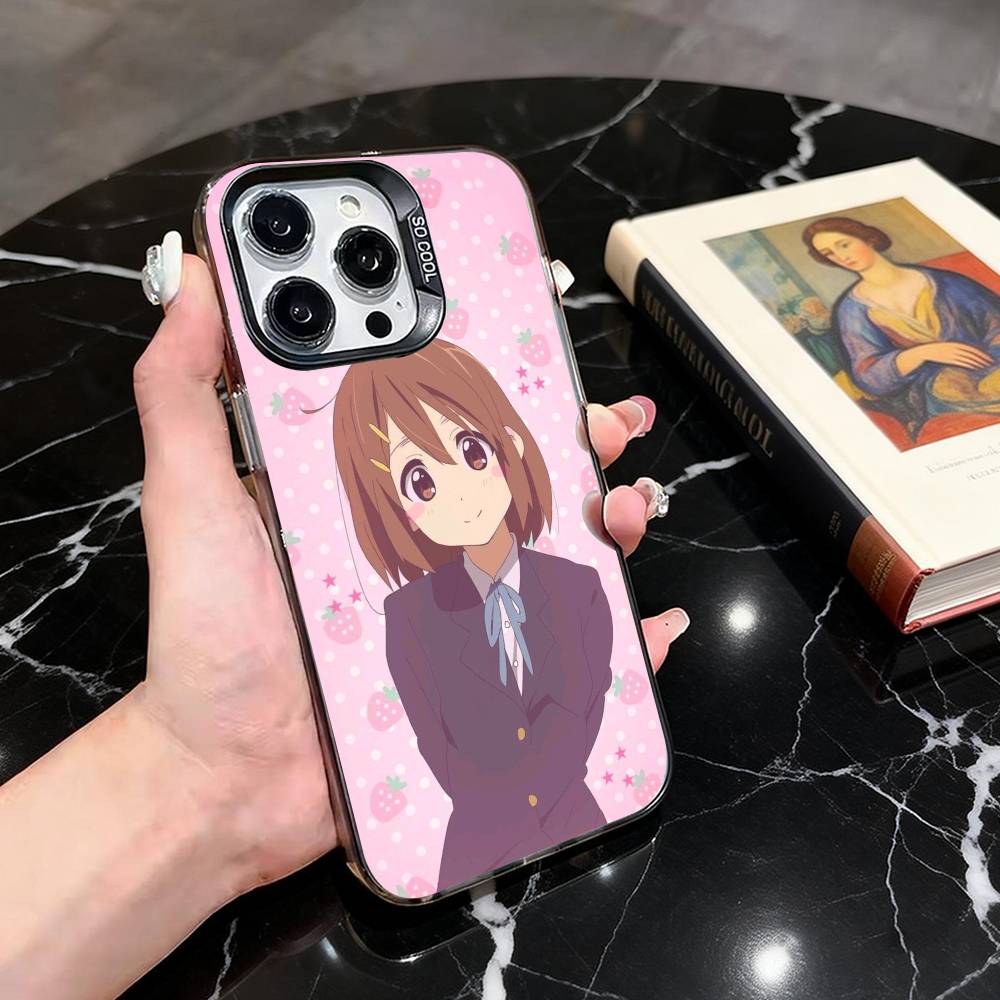 K-K-ON Music Y-Yui H-Hirasawa-yh Phone Case For iPhone 17,16,15,14,13,12,11 Plus,Pro Max,XS,Colorful Silver Black Cover