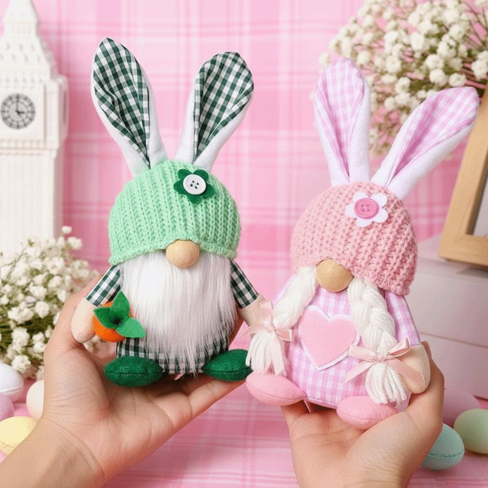 Easter Gifts Faceless Couple Doll Easter Decor Easter Bunny Ear  Home Decoration