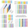 25 Pieces Waterproof PVC Pouches Set for Cable Knitting Needle Binder Pockets Document Filing Bags Zippered Folders X3UC