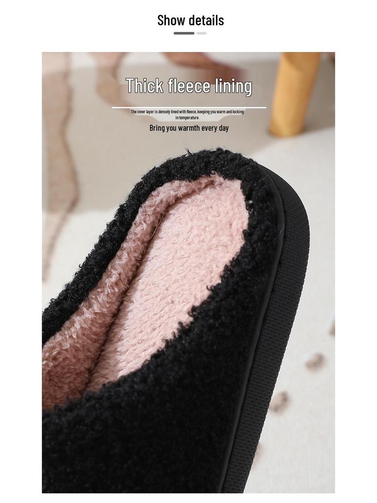 2024 Halloween Cartoon Pumpkin Funny Plush Cotton Slippers: Cute, Thick Bottom, Indoor Winter Footwear