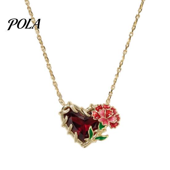 Elegant Birth Flower Jewelry Birthstone Heart Necklace, Stone And Pendant Jan To Stylish Lightweight Dec Floral Birthday Gift for Mom Wife Girlfriend