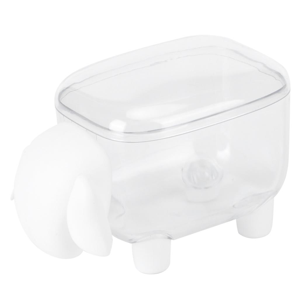 Cute Cartoon Stationery Cotton Swab Makeup Cotton Storage Box Holder (White Sheep)