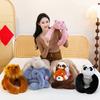 Raccoon Pig Panda Elephant Plush Animal Toy Geometric Cuddle Partner For Kids Bedroom Decor