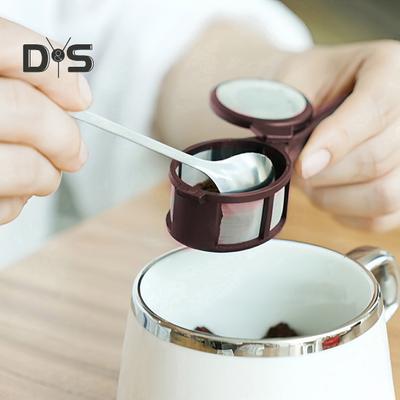 Portable Coffee Filter Spoon Reusable Plastic Brewing Tool for Grounds Loose Tea Multifunctional Tea Filter with Hanging Handle for Camping Travel