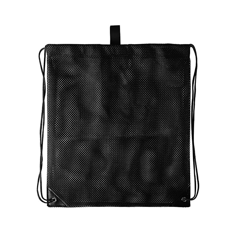 Сетчатый мешок на завязках Прочный рюкзак на завязках Черные сетчатые сумки Спортивный нейлоновый мешок-затяжка Многофункциональная сетчатая сумка для оборудования