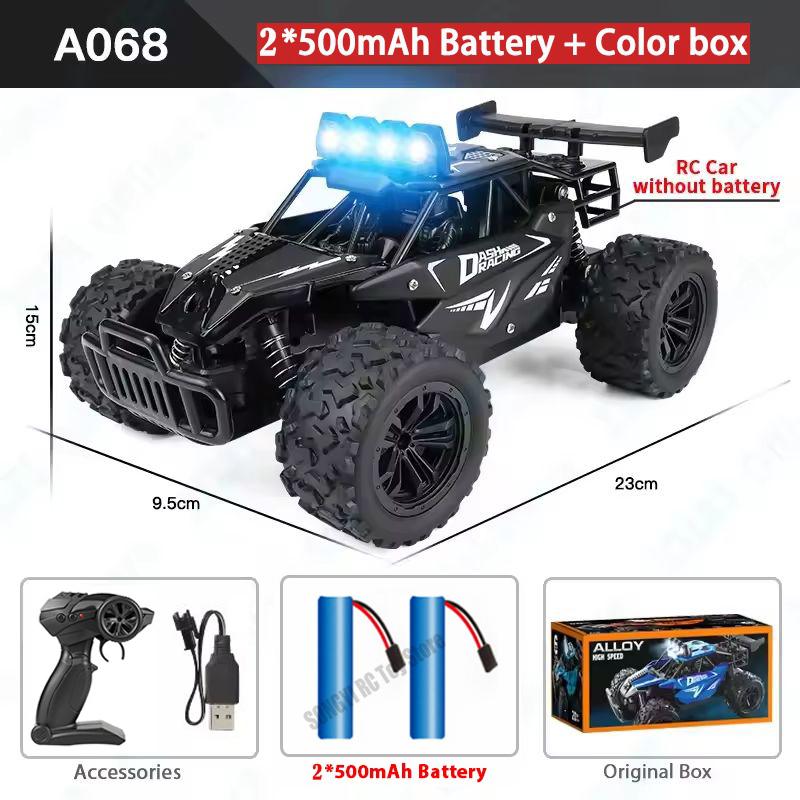 RC Car RC Drift Racing 1:16 Full Proportion Vehicle Off Road Alloy 2.4G Radio High-Speed Trucks With LED Light Climbing Gift Toy