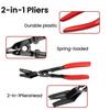 5Pcs/Set Auto Repair Clamp Electrical Connector Removal Tool High-Carbon Steel 60 Degree Angled Hose Clamp Pliers Trim Clip Remover Wire Terminal Tool