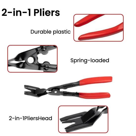 5Pcs/Set Auto Repair Clamp Electrical Connector Removal Tool High-Carbon Steel 60 Degree Angled Hose Clamp Pliers Trim Clip Remover Wire Terminal Tool