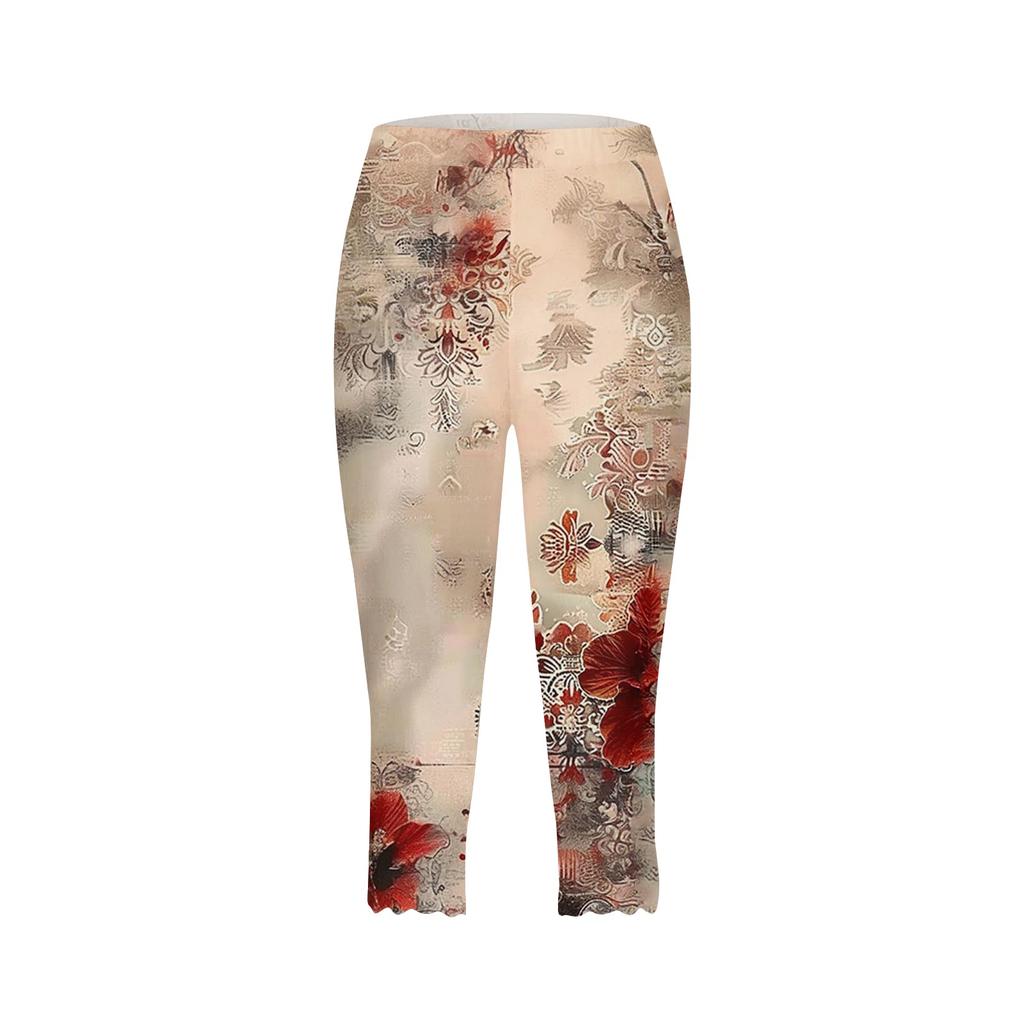 Women's Elastic Waist Pants Skinny Beach Pants