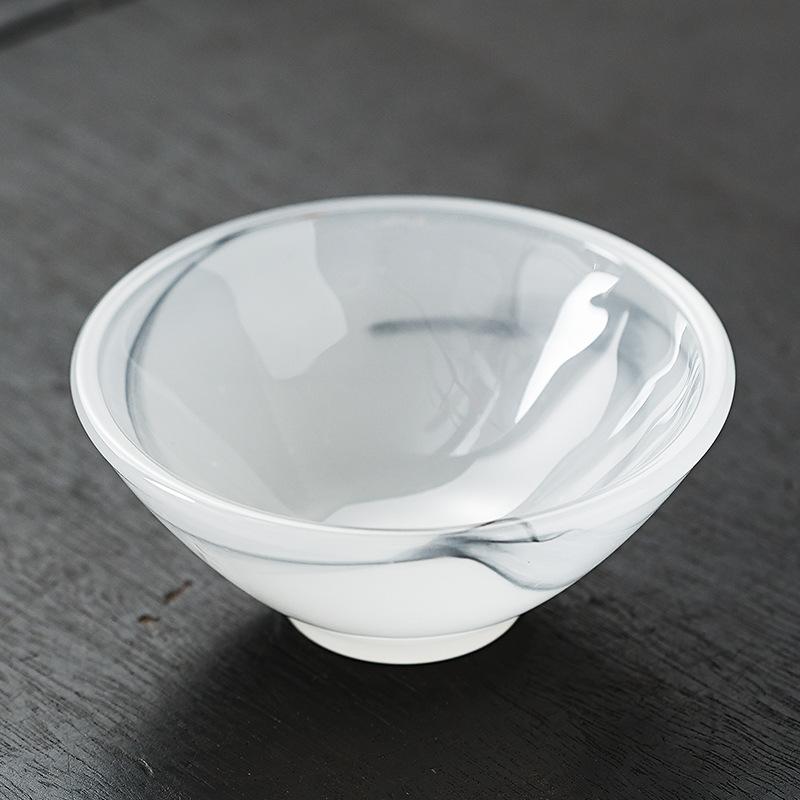 Chinese Glazed Hat Teacup Master Cup Home Office White Jade Tea Cup Jade Porcelain Kung Fu Tea Set