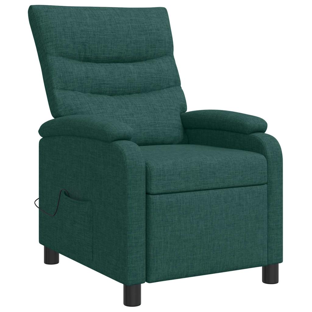 Massage Relax Chair Dark Green Fabric