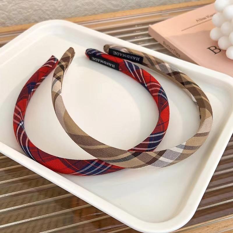 Fashion Vintage Plaid Hair Bands for Women Girls French Retro Headband Girls Hairband Hair Hoop Female Hair Accessories Headwear