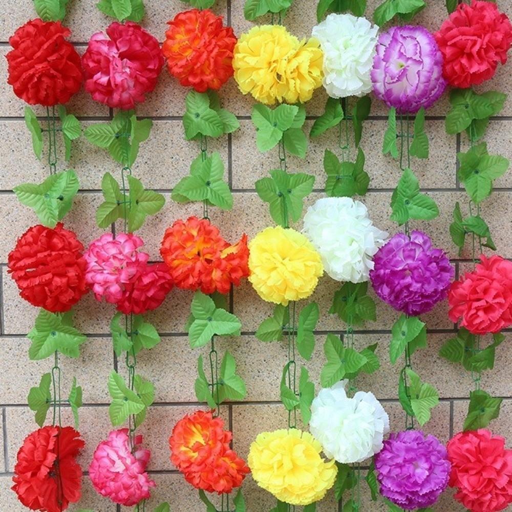 New 2.3Meter Artificial Flower String Pink 10Flower Simulation Silk Chrysanthemum Floral Arrangement Lifelike Flowers Gift